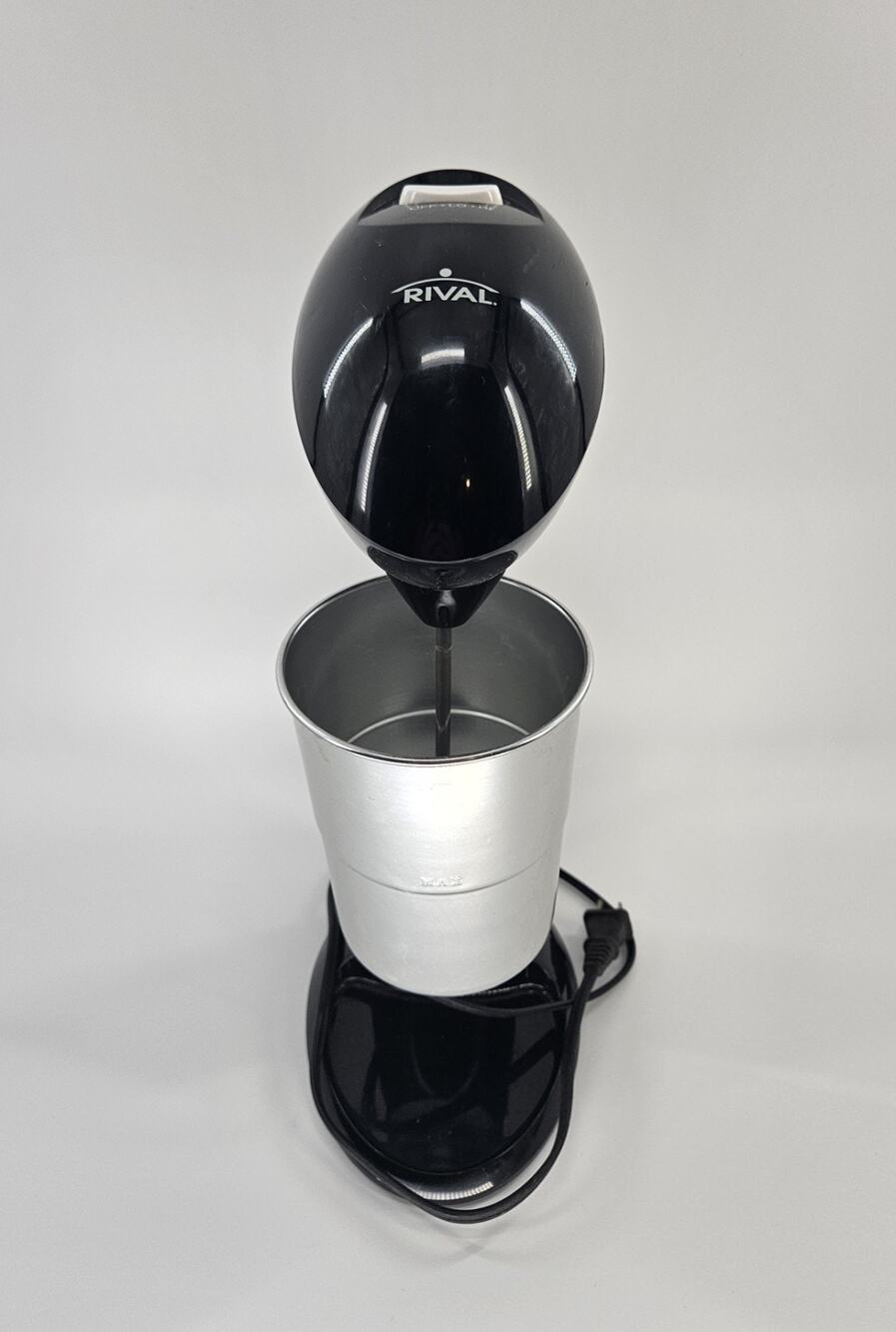 Rival MS150 Milkshake Maker Electric Drink Mixer Black with Metal Mixing Cup